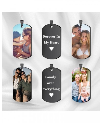 Personalized Dog Tag Pendant for Men,Custom Necklace for Women with Picture,Customized Engraving Text Photo Necklaces Birthda...