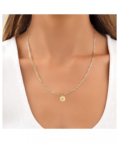 14K Gold Plated Cubic Zirconia Initial Necklace | Gold Dainty Letter Heart Necklace for Women Jewelry Gifts S $5.59 Necklaces