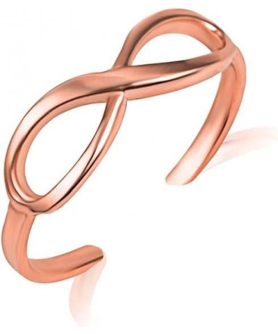 10K and 14K Gold Infinity Toe Ring Available in Yellow, Rose and White Gold C. 14K Rose Gold $16.49 Body Jewelry