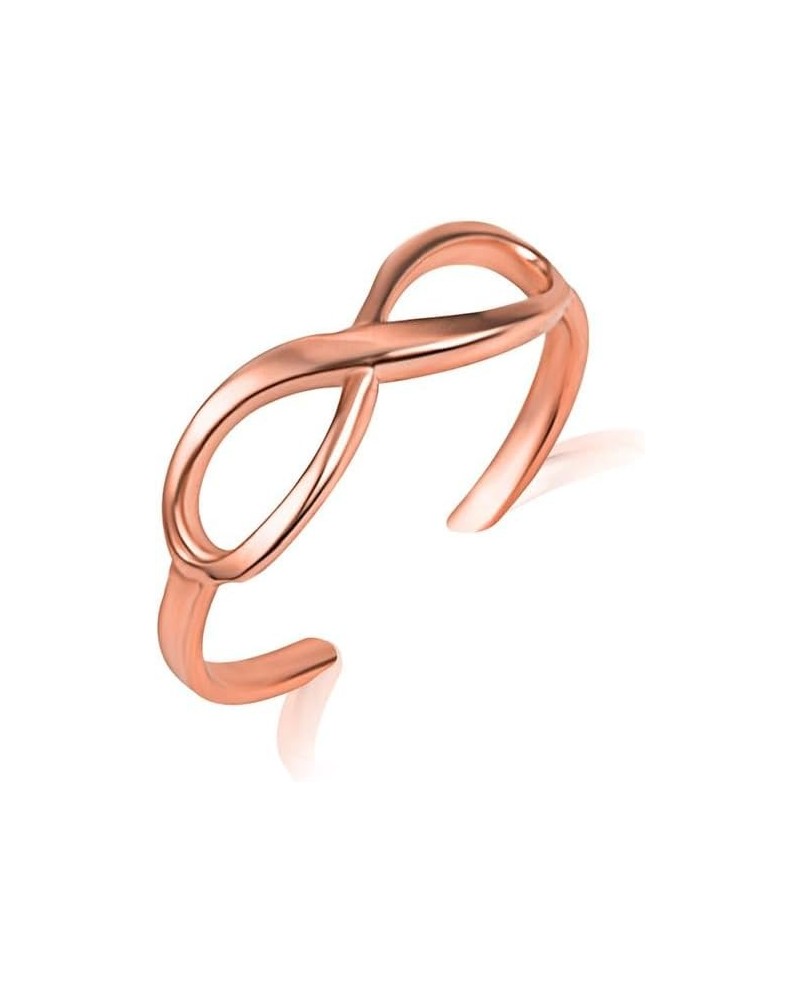 10K and 14K Gold Infinity Toe Ring Available in Yellow, Rose and White Gold C. 14K Rose Gold $16.49 Body Jewelry