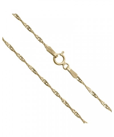 14K Solid Yellow Gold Singapore Twisted Curb Chain 16" 18" 20" Necklace 1.5mm - 18 Inches $27.34 Necklaces