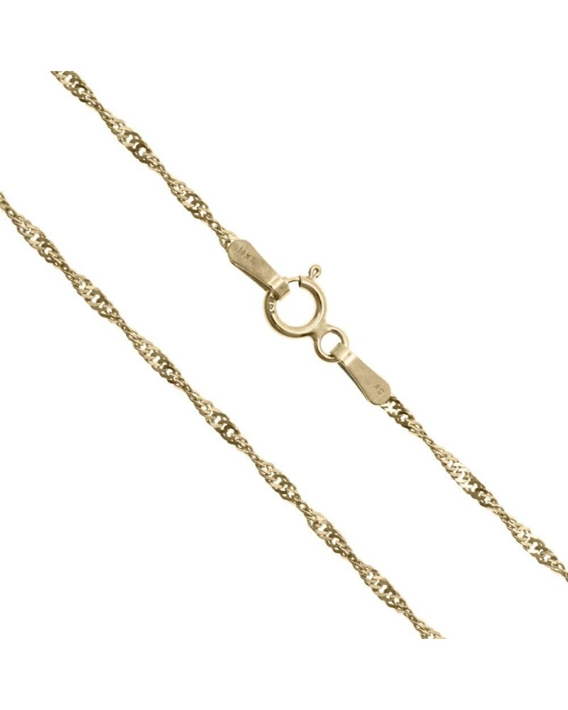 14K Solid Yellow Gold Singapore Twisted Curb Chain 16" 18" 20" Necklace 1.5mm - 18 Inches $27.34 Necklaces