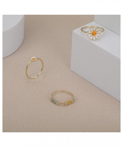 3Pcs Daisy Ring Set, Sunflower Ring and You Are My Sunshine Rings Set, Dainty and Simple, Perfect for Mother Daughter, Great ...