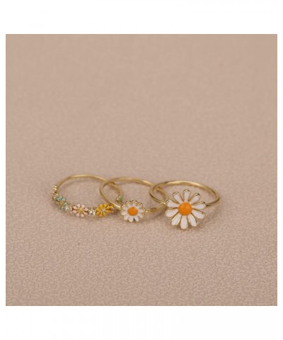 3Pcs Daisy Ring Set, Sunflower Ring and You Are My Sunshine Rings Set, Dainty and Simple, Perfect for Mother Daughter, Great ...