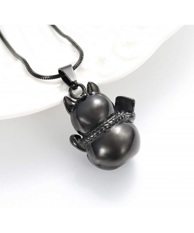 Lucky Cat Cremation Jewelry for Ashes Pendant - Urn Necklace for Dog's Cat's Ashes Stainless Steel Keepsake Pendant Necklace ...