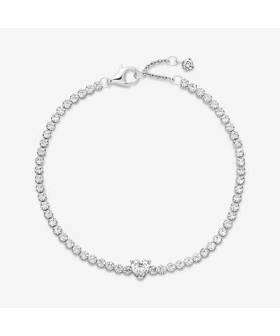 Beads & Pavé Bracelet Timeless Bracelet for Women - Features Sterling Silver & Cubic Zirconia - Mother's Day Gift 7.9 With Gi...