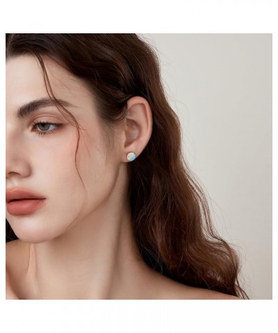 Women Star Heart Teardrop Earrings,Girls Round Circle Triangle Stud Earrings Gifts Jewelry Stud Round $9.46 Earrings