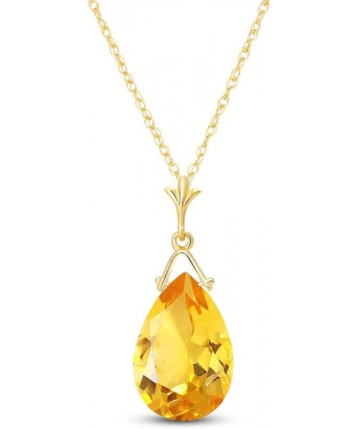 5.1 Carat 14k Solid Gold Necklace with Natural Briolette Citrine 24.0 Inches $84.26 Necklaces