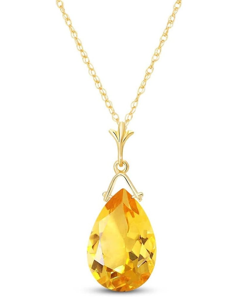 5.1 Carat 14k Solid Gold Necklace with Natural Briolette Citrine 24.0 Inches $84.26 Necklaces