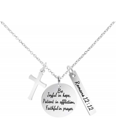 Bible Verse Cross Pendant ????????? ????????? Prayer Charm Faith Religious Birthday Christmas Jewelry for ????? Be joyful in ...