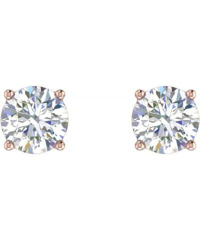 3/8 to 3/4 Carat 4-Prong Set Diamond Stud Earrings in 14K Gold or in Platinum Rose Gold 0.42 carats $104.55 Earrings