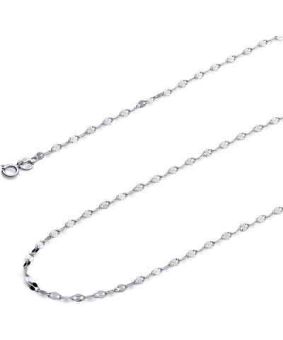 14k REAL Yellow OR White Gold Solid 2mm Twisted Mirror Chain Necklace with Spring Ring Clasp White Gold 22 Inches $51.84 Neck...