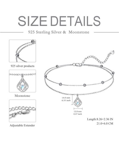 Double Layered chain 925 Sterling Silver Evil Eye Daisy Sunflower Butterfly Anklets for Girls Women birthday gifts Summer Bea...