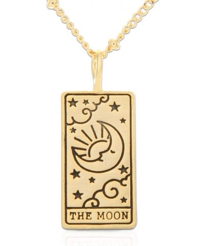 Tarot Card Necklace for Women | Moon Star Sun Wisdom, 21 inches Moon_Gold $10.08 Necklaces