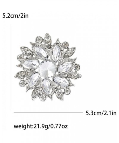 Kk Amagi Rhinestone Crystal Flower Brooches Pin for Women Fashion Accessories Fine Jewelry Light luxury Gifts $7.19 Brooches ...