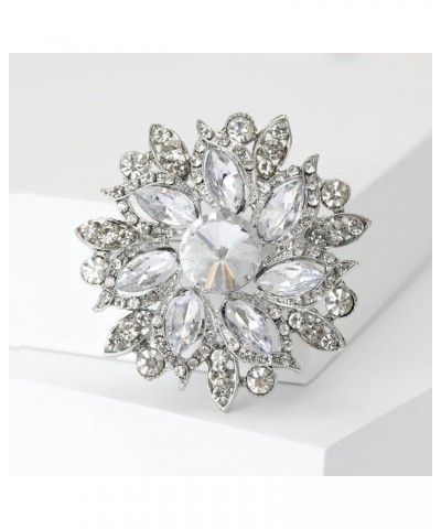 Kk Amagi Rhinestone Crystal Flower Brooches Pin for Women Fashion Accessories Fine Jewelry Light luxury Gifts $7.19 Brooches ...