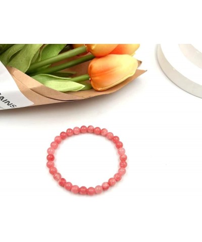 6mm Natural Carnelian Crystal Bracelet for Women,Red Agate Gemstone Beaded Bracelet Stretchy Chakra Red Gems Stones Healing C...