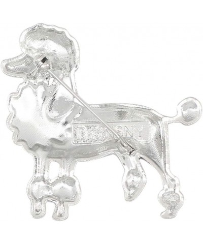 Enamel Floral Poodle Brooch Dog Pins for Backpacks Badges Clothing Bags Women Jewelry Gift Black $7.79 Brooches & Pins