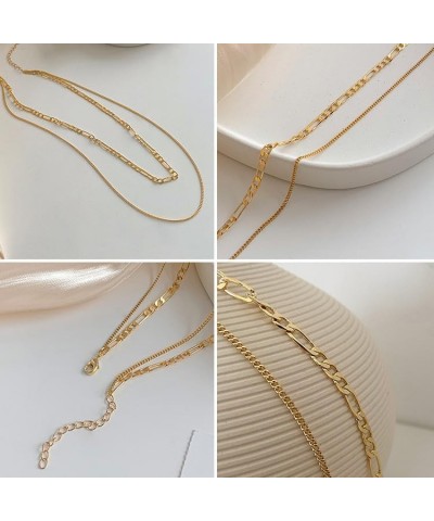 Gold Necklace for Women Trendy, 18K Cross Pearl Gold Necklace Dainty Layered Snake Gold Choker Necklace, Paperclip Gold Chain...