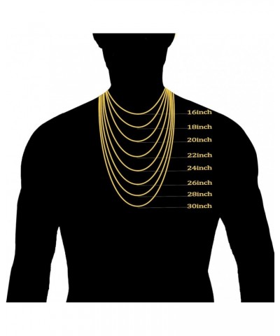 Byzantia Chain Necklace Stainless Steel 14K Gold 5mm Punk Jewelry Hip Hop Necklace Chain Men Boys Teens 24 Inches Byzantia 5m...