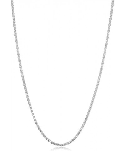 925 Sterling Silver Round Wheat Chain Necklace (1 mm, 1.5 mm, 2 mm or 2.6 mm) | Made in Italy 26 inch 2 mm wide $9.97 Necklaces