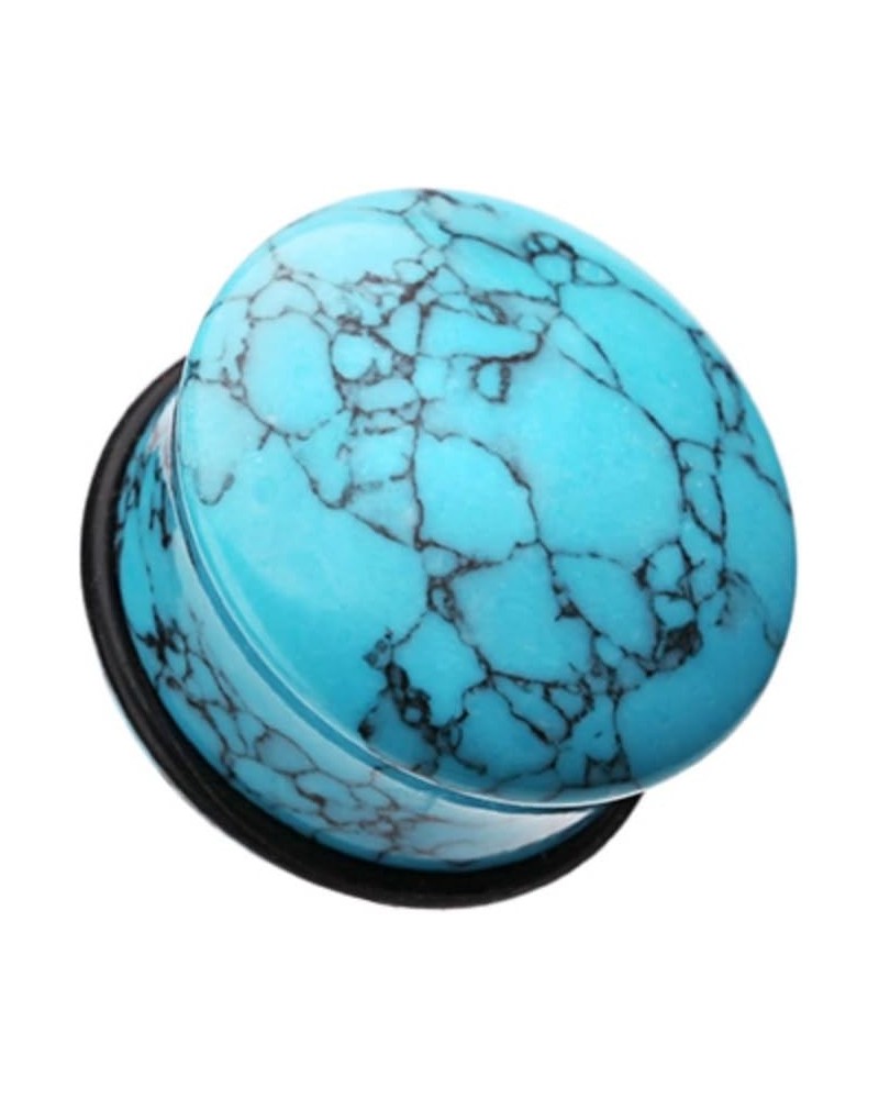 Convex Turquoise Single Flared WildKlass Ear Gauge Plug (Sold as Pairs) 7/8" (22mm) $13.25 Body Jewelry