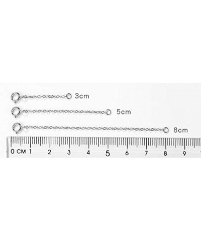 3 Pcs 925 Sterling Silver Extension for Jewelry - Necklace Bracelet Anklet Extenders Chain Set for Women (3 Different Length)...