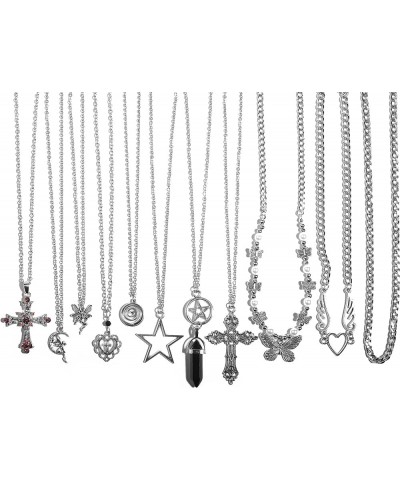 Y2k Accessories Goth Grunge Y2k Star Indie Butterfly Boho Cross Pendent Y2k Jewelry for Women Men 1 $12.31 Necklaces