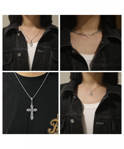 Y2k Accessories Goth Grunge Y2k Star Indie Butterfly Boho Cross Pendent Y2k Jewelry for Women Men 1 $12.31 Necklaces