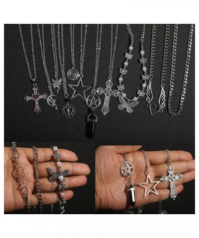 Y2k Accessories Goth Grunge Y2k Star Indie Butterfly Boho Cross Pendent Y2k Jewelry for Women Men 1 $12.31 Necklaces