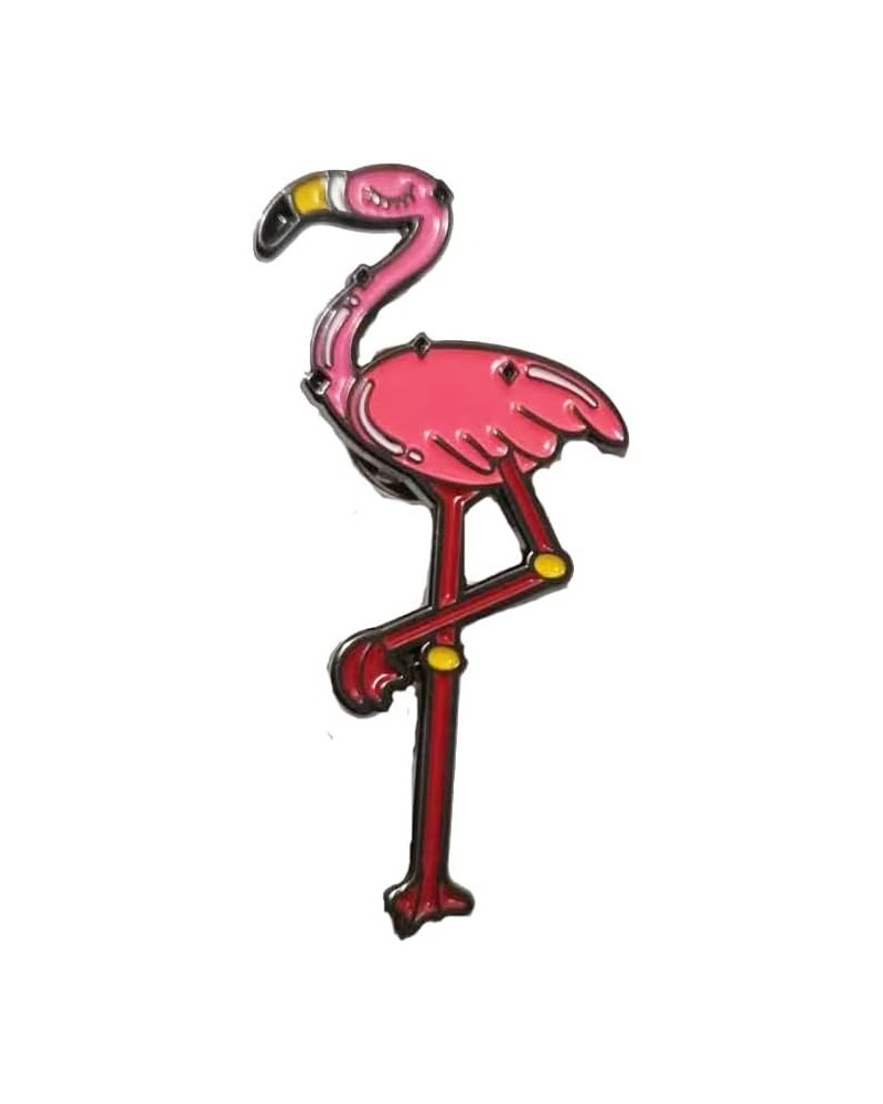 Alloy Metal Enamel Pink Flamingo Brooch and Pin for Women Friendship pin $7.89 Brooches & Pins