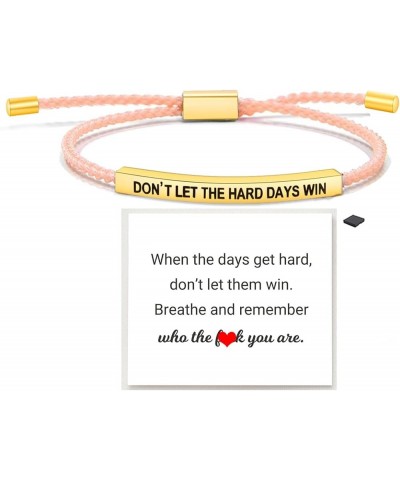 Remember Who The F You Are Motivational Tube Bracelet For Women, Adjustable Hand Bradied Wrap Stainless Steel To My Daughter/...