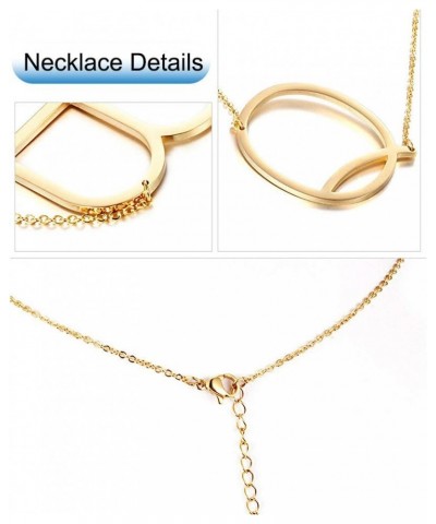 Initial Letter Necklace Gold Plated Stainless Steel Alphabet Sideways Personalized Necklace Name Jewelry Chain C $6.88 Necklaces