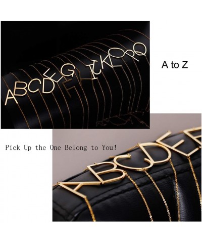 Initial Letter Necklace Gold Plated Stainless Steel Alphabet Sideways Personalized Necklace Name Jewelry Chain C $6.88 Necklaces