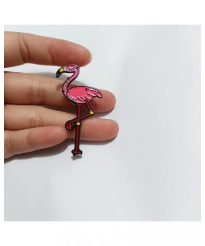 Alloy Metal Enamel Pink Flamingo Brooch and Pin for Women Friendship pin $7.89 Brooches & Pins