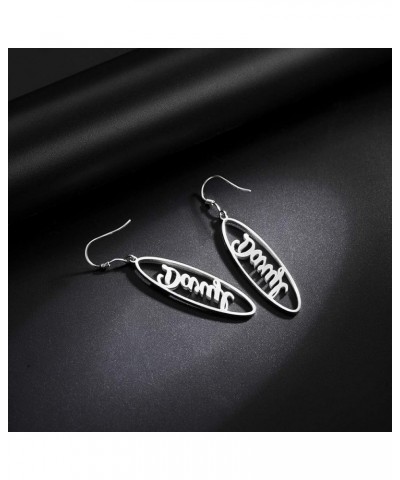 Dangle Drop Earrings for Women Girls Surgical Stainless Steel/925 Silver Custom Picture Photo or Name Earrings Fashion Jewelr...