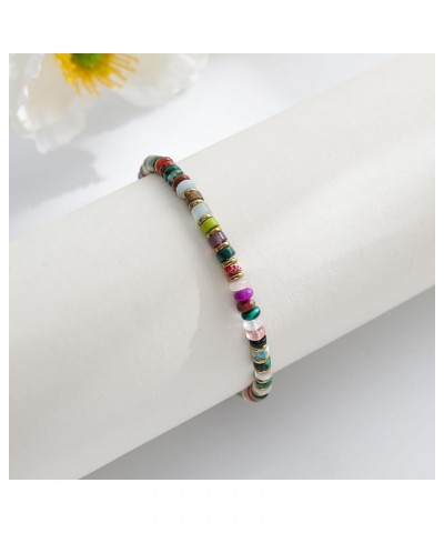 Natural Stone Beaded Bracelets for Women Handmade Beach Boho Beads Bracelet Jewelry Gift for Her F $8.69 Bracelets