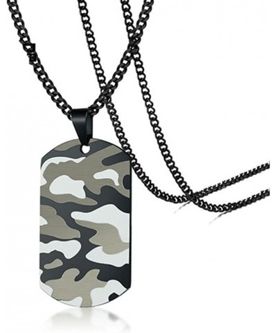 Custom Military Dog Tags Personalized Photo Name Date Quote Engraved Camo Pendant Customize Text & Picture Camoflauge Necklac...