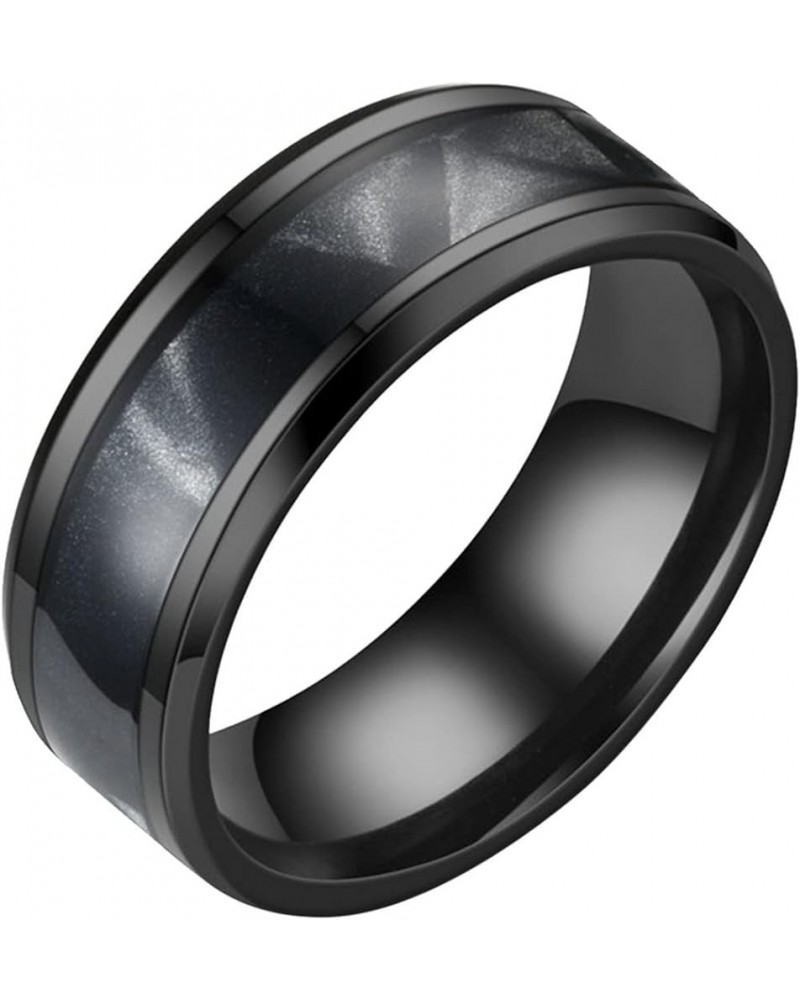 Stainless Steel Anxiety Ring For Women Men Size 6 13 Width 8MM 6 Color Exquisite Ring Rings Set for Girls Black $4.60 Rings