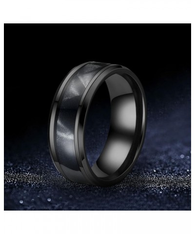 Stainless Steel Anxiety Ring For Women Men Size 6 13 Width 8MM 6 Color Exquisite Ring Rings Set for Girls Black $4.60 Rings