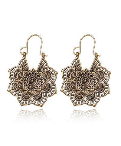 DoubleNine Ethnic Gypsy Earrings Antique Flower Dangle Retro Earrings Vintage Style Wedding Bridal Bohemian Jewelry for Women...