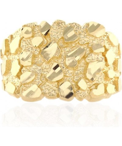 10K Solid Yellow Gold Diamond Cut Nugget Ring Ring Size: 8 $89.76 Rings