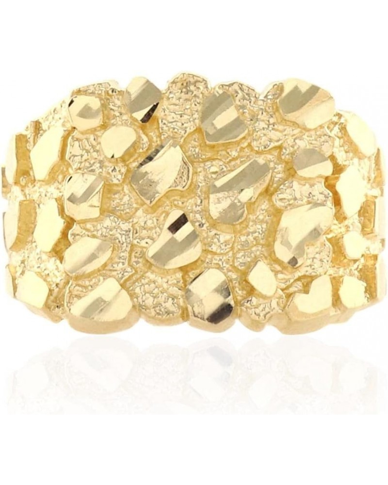 10K Solid Yellow Gold Diamond Cut Nugget Ring Ring Size: 8 $89.76 Rings