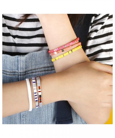 Stretch Bracelets Miyuki Tila Beads Bracelets Colorful Friendship Bracelets for Women 12H $8.75 Bracelets