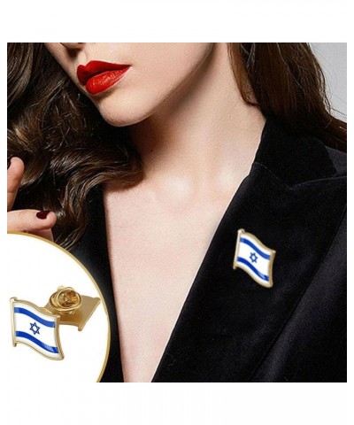 Israeli Flag Brooches Pin I Stand with Israel Flag Lapel Pin Metal Patriotic Israeli Badges Israeli Flag Pin Brooch C $4.36 B...