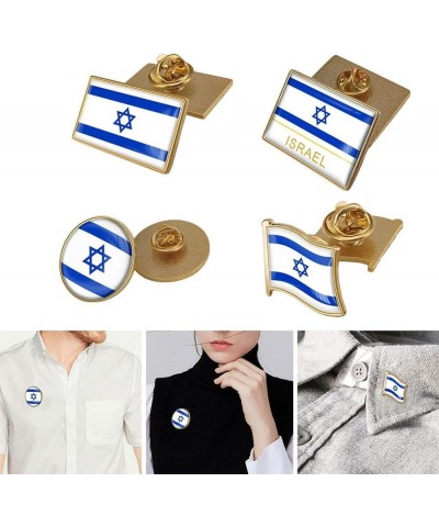 Israeli Flag Brooches Pin I Stand with Israel Flag Lapel Pin Metal Patriotic Israeli Badges Israeli Flag Pin Brooch C $4.36 B...