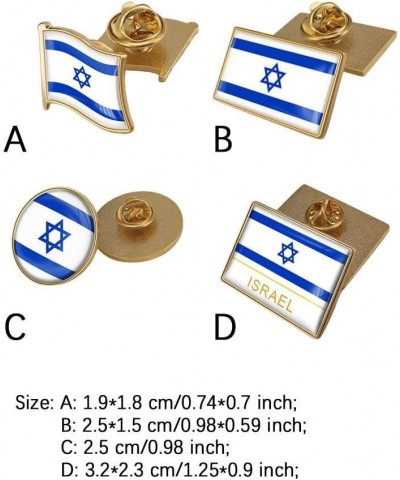 Israeli Flag Brooches Pin I Stand with Israel Flag Lapel Pin Metal Patriotic Israeli Badges Israeli Flag Pin Brooch C $4.36 B...