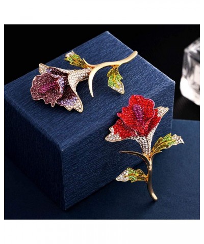 Women High-Grade Fashion Collar Brooch Beautiful Flower Brooch Pin Wedding Accessory Souvenir Gift Violet $14.99 Brooches & Pins