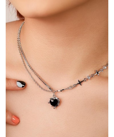 Dark Gloomy Coquette Necklaces for Women, Black Aesthetic Necklace Jewelry 7 $6.75 Necklaces