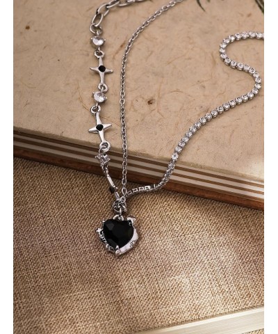 Dark Gloomy Coquette Necklaces for Women, Black Aesthetic Necklace Jewelry 7 $6.75 Necklaces